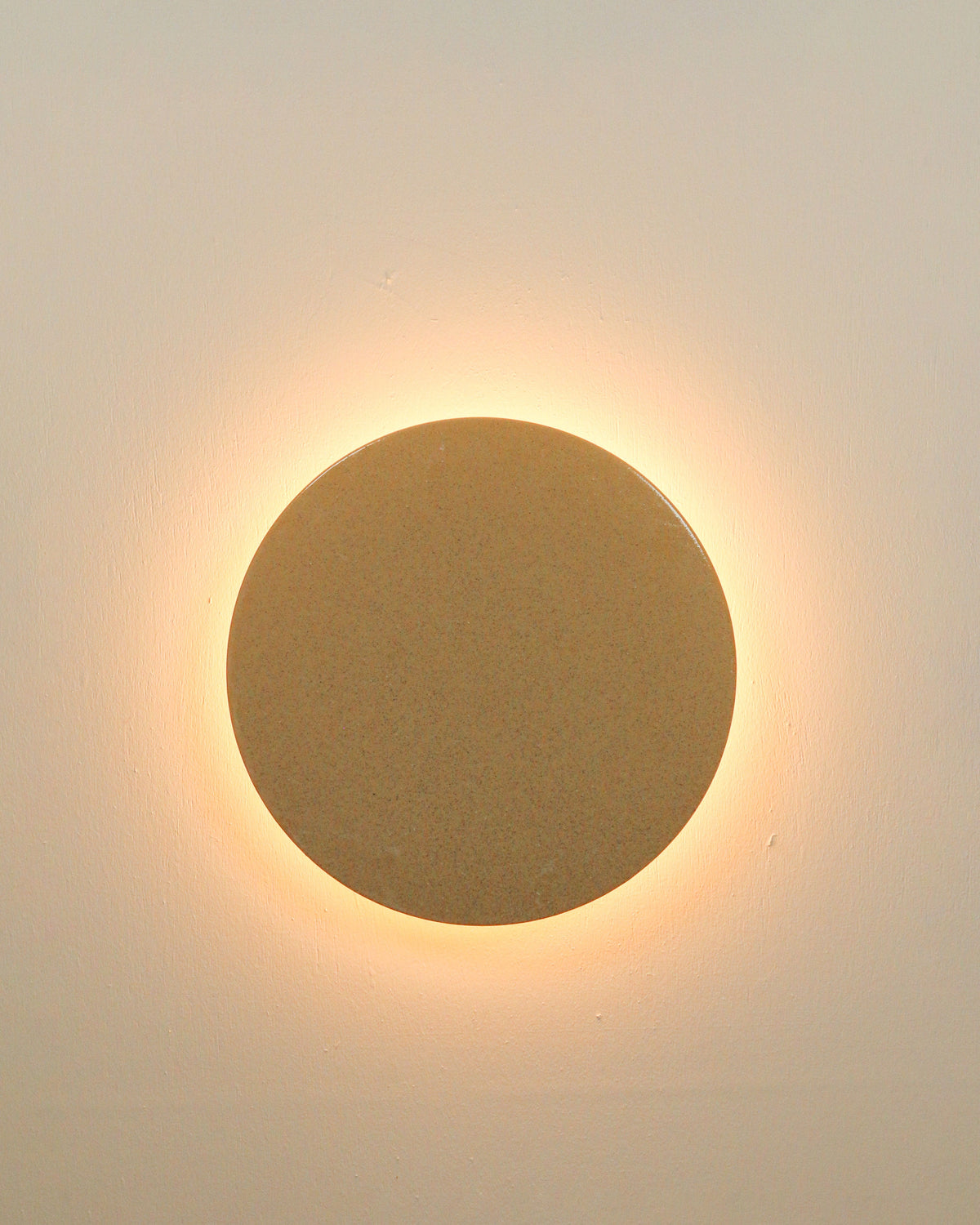 Robert Gordon Backlit Disc Wall Light in Sand