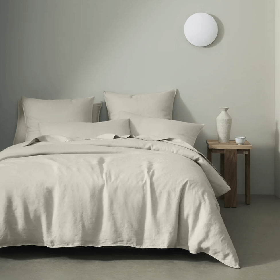 Weave Home Bed Linen Weave Home Ravello Quilt Cover - Bone (Various Sizes)