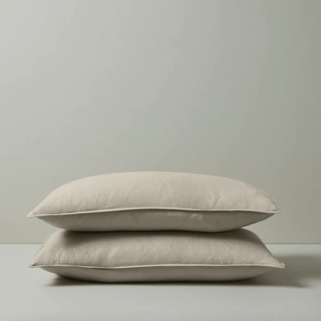 Weave Home Bed Linen Weave Home Ravello Pillowcase Pair - Bone (Various Sizes)