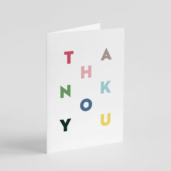 Popsy Press Accessories Thank You Block Letters Card