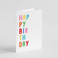 Popsy Press Accessories Colourful Happy Birthday Card