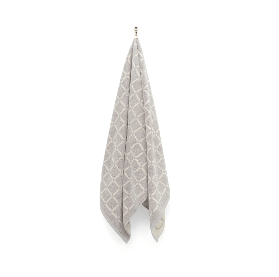 Loop Home Accessories Loop Home Bath Towel - Butter/Stone Grid
