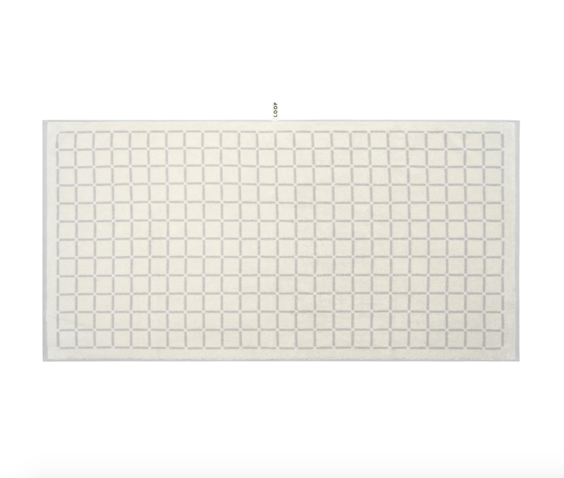 Loop Home Accessories Loop Home Bath Towel - Butter/Stone Grid