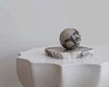 CoTheory Orbit Marble Sphere Table Sculpture - Viola Marble