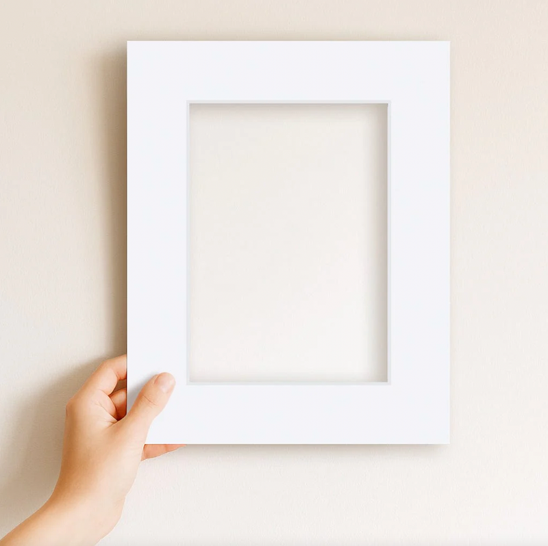 norsu STUDIO A4 Matboard white photo frame mat for 6x8 photographs