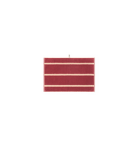 Loop Home Hand Towel in ruby and almond blush pinstripe made from organic cotton with jacquard weave, 75x50cm.