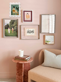 norsu STUDIO scalloped magnetic acrylic photo frame for 8x10 prints with gallery-style depth and secure closure