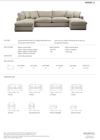 Molmic Sofas Molmic Shona sofa, Hawthorn Silver Fabic with Oak Timber Legs (7908354588921)