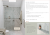Modern bathroom with Perini Pamir Light Matt porcelain tiles and built-in shower niche, featured in norsuHOME 2 digital magazine chapter four.