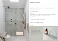 Modern bathroom with Perini Pamir Light Matt porcelain tiles and built-in shower niche, featured in norsuHOME 2 digital magazine chapter four.