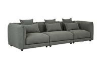 Norsu Interiors Sofas Felix Crest Modular Sofa - 3 Piece in Olive Leaf