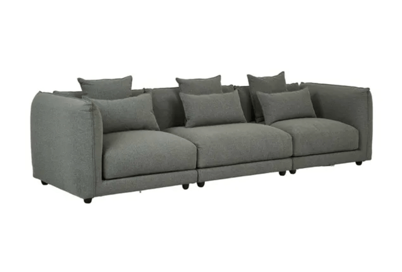 Norsu Interiors Sofas Felix Crest Modular Sofa - 3 Piece in Olive Leaf
