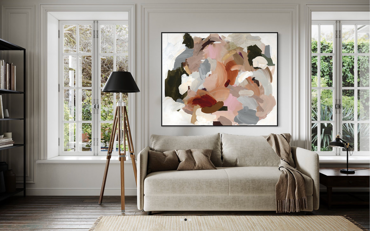 Alisha Falconer Tussle Fine Art Print on framed canvas