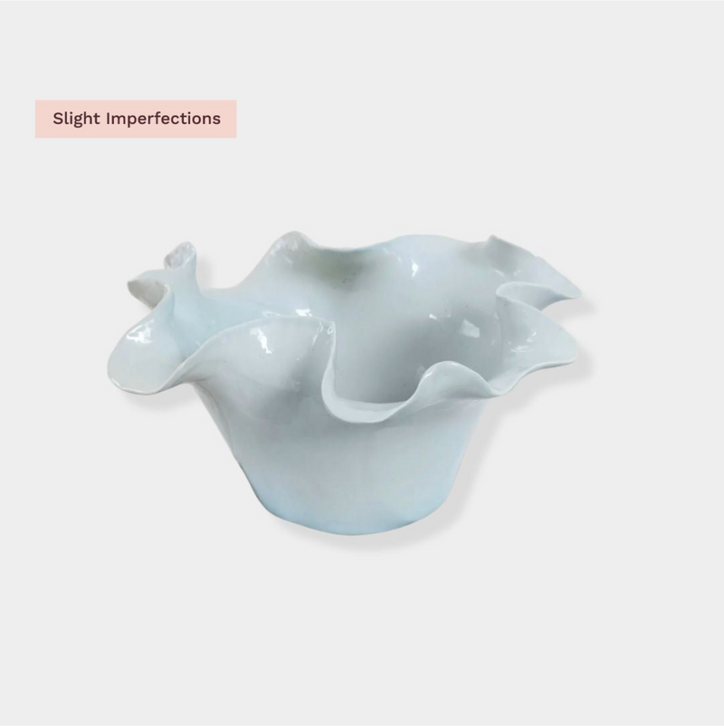 norsu STUDIO Living sculptural ceramic bowl in soft blue | Norsu Interiors