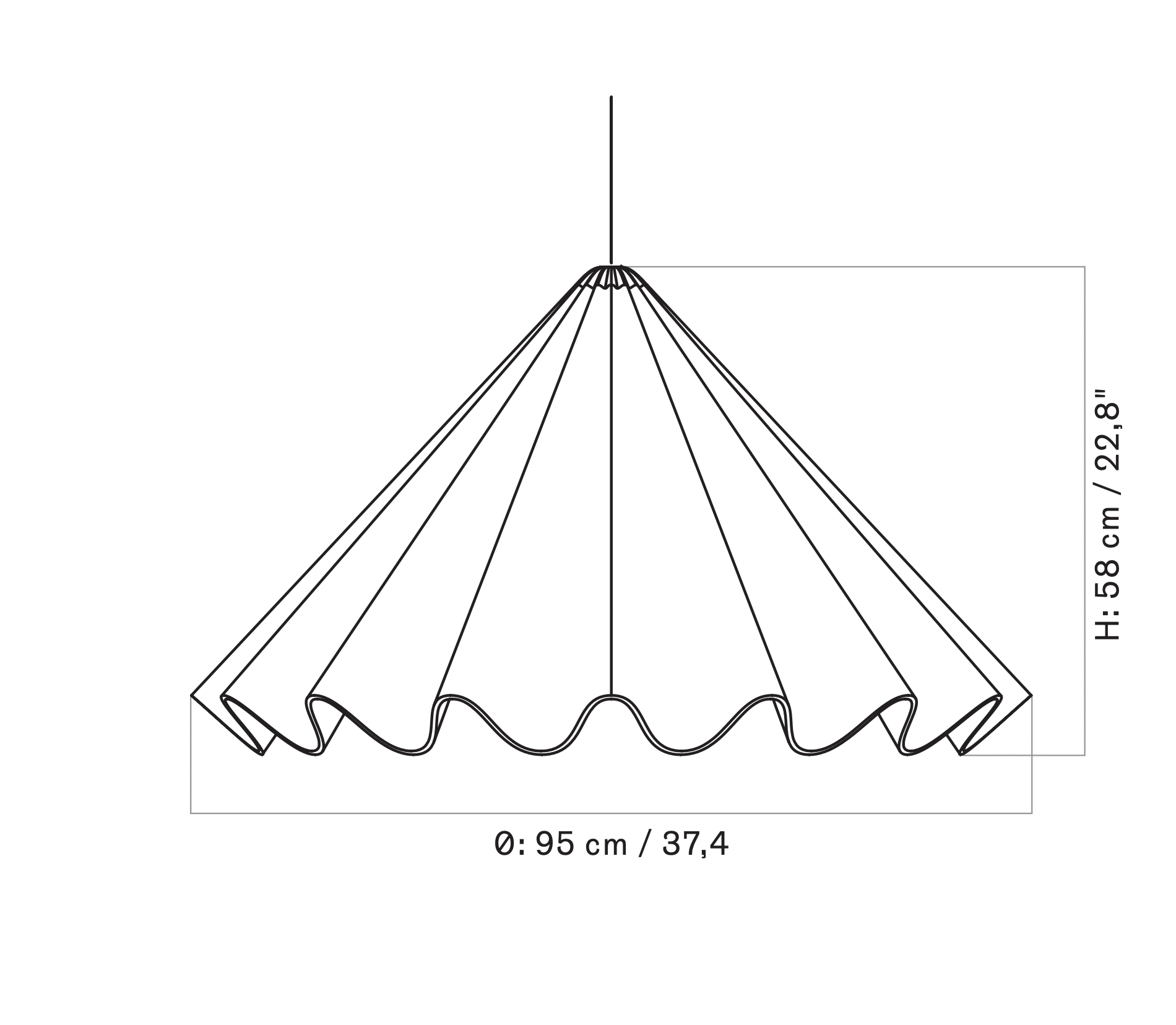 Menu Pendants AUDO Copenhagen Dancing Pendant Lamp (various sizes)