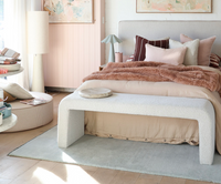 Baya Sandringham Floor Rug in dawn blue, handknotted 100% wool rug with cut pile and fringed edges, exclusive to Norsu