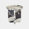 Globe West Side Tables Amara Curve Side Table - Matt Ocean Marble