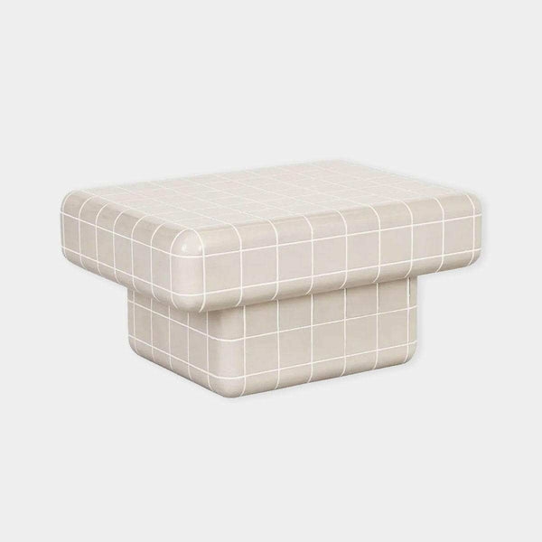 GlobeWest Seville Tile Coffee Table, Pearl White | Norsu Interiors