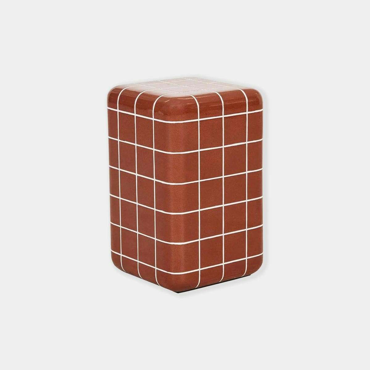 Globe West Side Tables Globe West Seville Tile Side Table, Red Glazed GRC