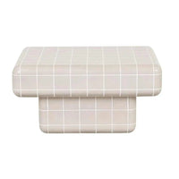 Globe West Coffee Tables Globe West Seville Tile Coffee Table, Pearl White