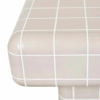 Globe West Coffee Tables Globe West Seville Tile Coffee Table, Pearl White