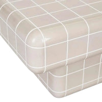 Globe West Coffee Tables Globe West Seville Tile Coffee Table, Pearl White