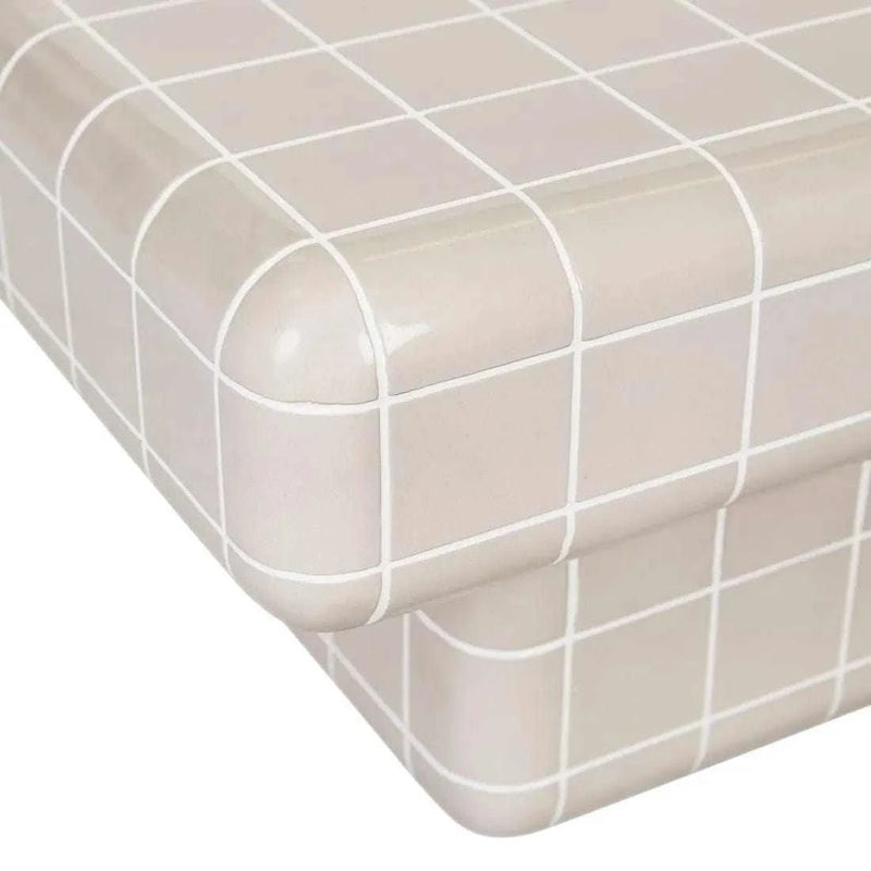 Globe West Coffee Tables Globe West Seville Tile Coffee Table, Pearl White