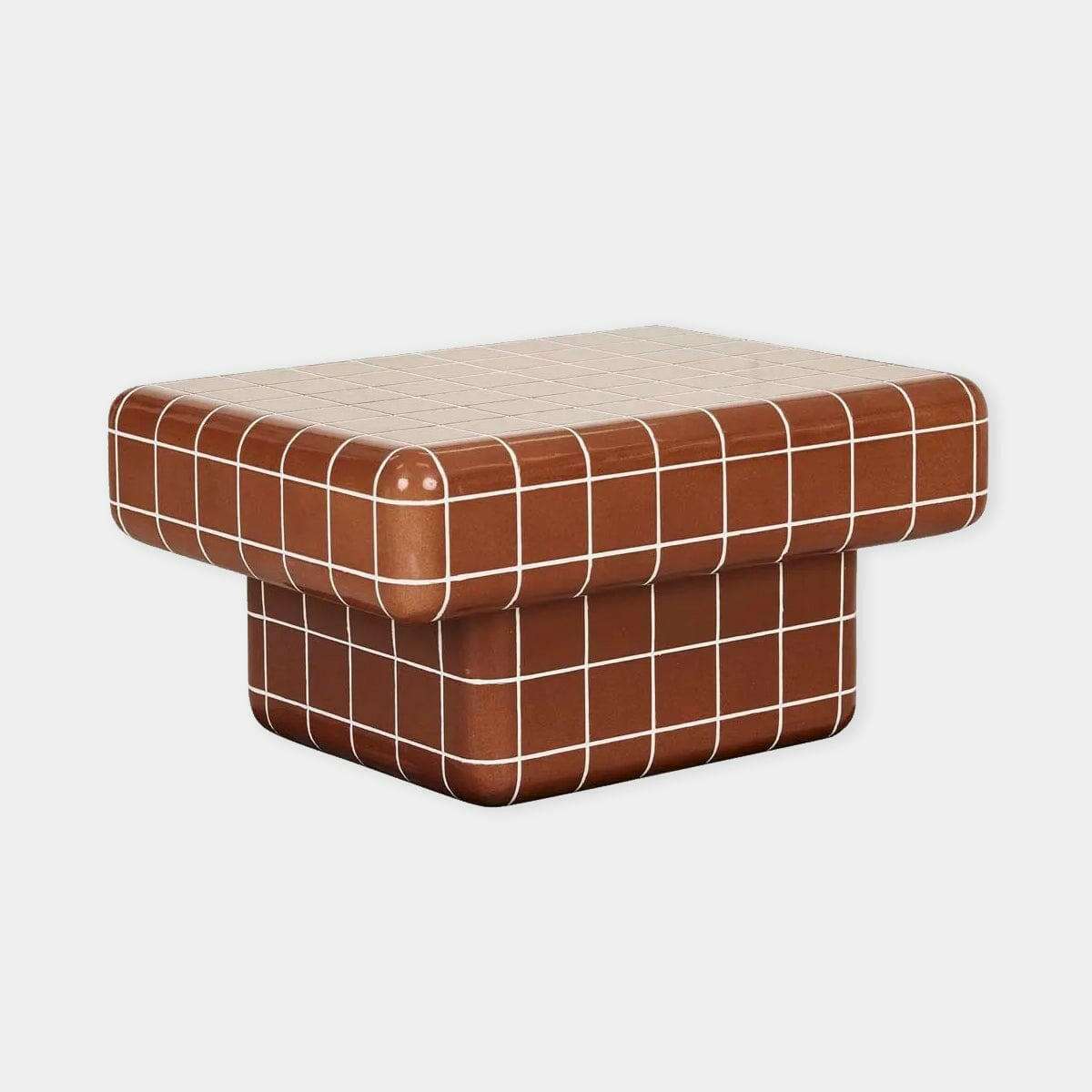 Globe West Coffee Tables Globe West Seville Tile Coffee Table, Red Glazed GRC
