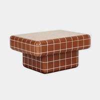 Globe West Coffee Tables Globe West Seville Tile Coffee Table, Red Glazed GRC