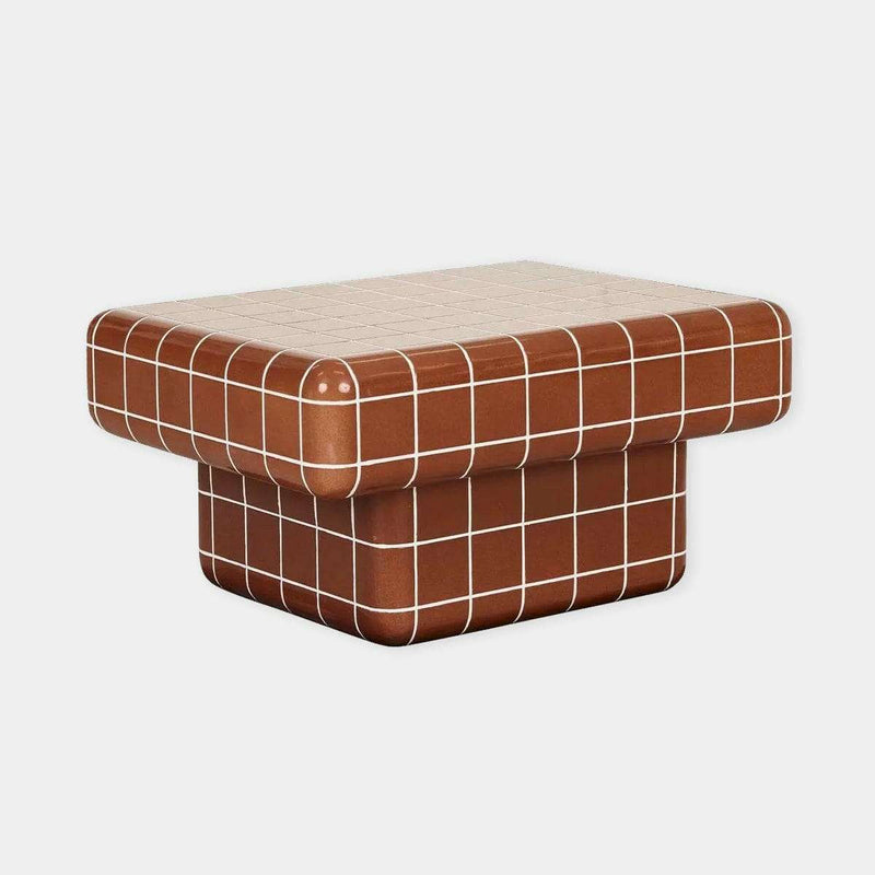 Globe West Coffee Tables Globe West Seville Tile Coffee Table, Red Glazed GRC