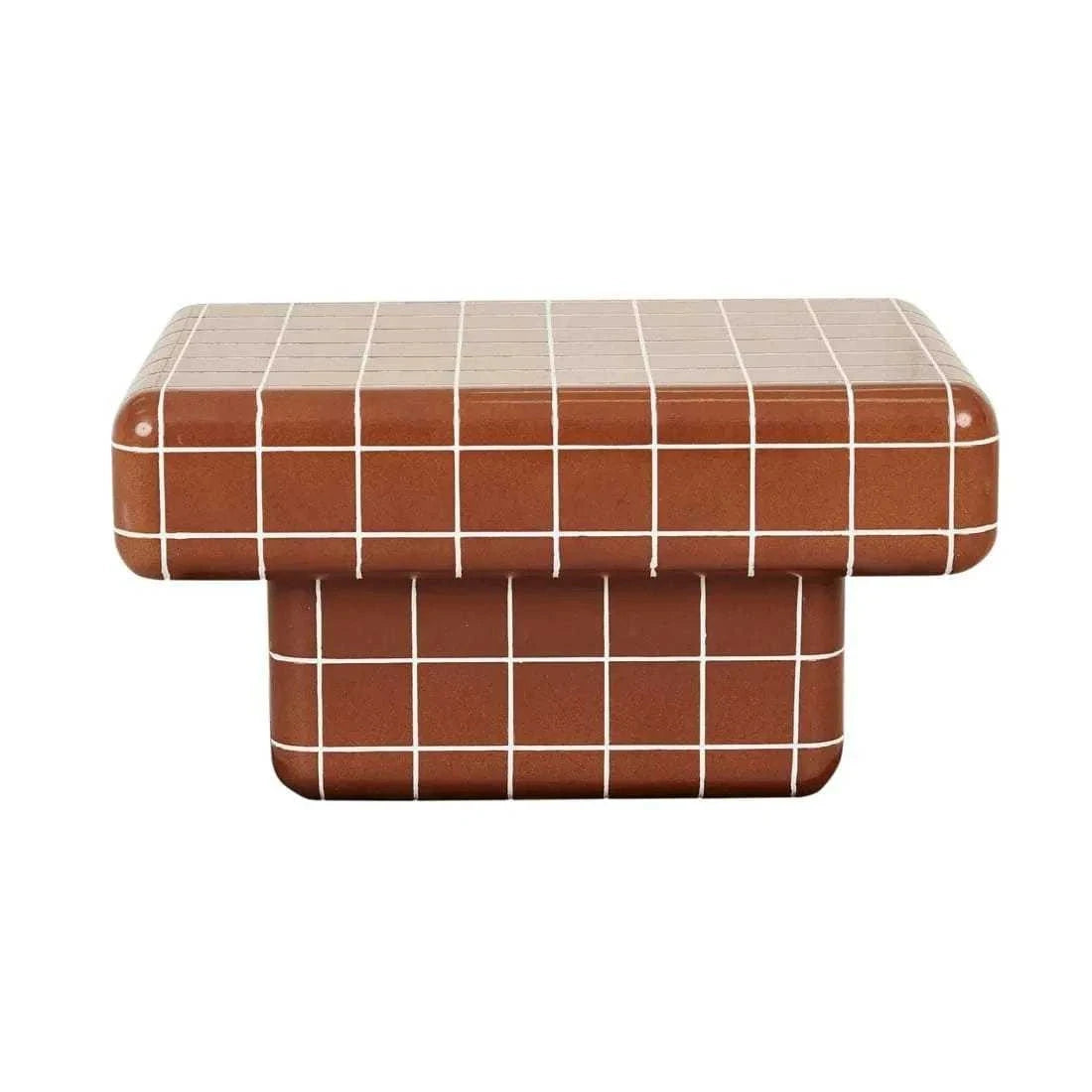 Globe West Coffee Tables Globe West Seville Tile Coffee Table, Red Glazed GRC
