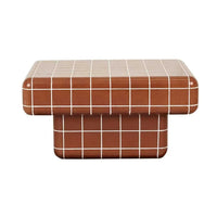Globe West Coffee Tables Globe West Seville Tile Coffee Table, Red Glazed GRC