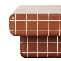 Globe West Coffee Tables Globe West Seville Tile Coffee Table, Red Glazed GRC