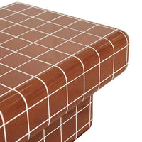 Globe West Coffee Tables Globe West Seville Tile Coffee Table, Red Glazed GRC