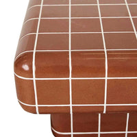 Globe West Coffee Tables Globe West Seville Tile Coffee Table, Red Glazed GRC