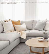 Molmic Sofas 3 Seater Molmic Shona sofa, 3 Seater, Hawthorn Silver Fabic with Oak Timber Legs AVAILABLE FOR IMMEDIATE PICK UP