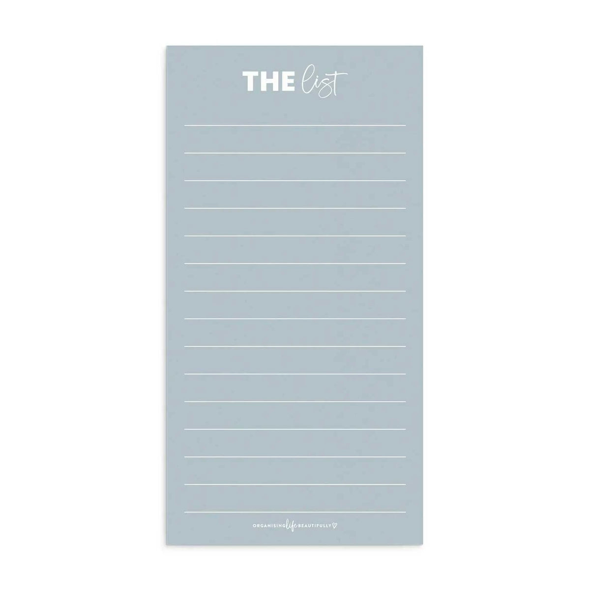 Sky blue reusable fridge shopping/to-do list with white lines and strong magnet