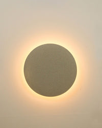 Robert Gordon Backlit Disc Wall Light in Stone