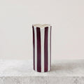 norsu STUDIO Living Handpainted Ceramic Petal Vase, Large – Stripe