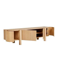 Globe West Cabinets Globe West Artie Entertainment Unit, Natural Ash