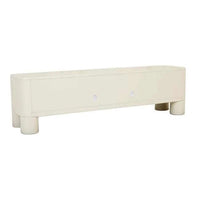 GlobeWest Frankie Entertainment Unit in fossil color with ash veneer, low-profile design, and four-door storage.