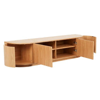 Globe West Entertainment Units Globe West Oberon Crescent Entertainment Unit, Natural Ash