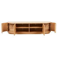 Globe West Entertainment Units Globe West Oberon Crescent Entertainment Unit, Natural Ash