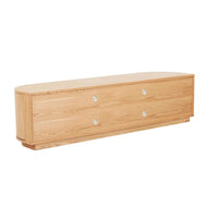 Globe West Entertainment Units Globe West Oberon Crescent Entertainment Unit, Natural Ash