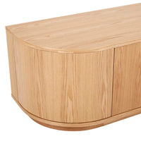 Globe West Entertainment Units Globe West Oberon Crescent Entertainment Unit, Natural Ash