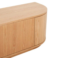 Globe West Entertainment Units Globe West Oberon Crescent Entertainment Unit, Natural Ash