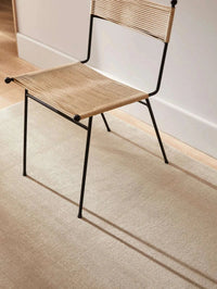 Tait Rug Rice hand-loomed ivory wool and cotton blend with textured finish