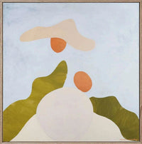Marcia Priestley abstract fine art canvas print The Sands with floating oak frame