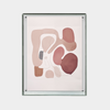 Minimalist abstract art in muted pink and brown tones framed and ready to print, Her Print digital download.