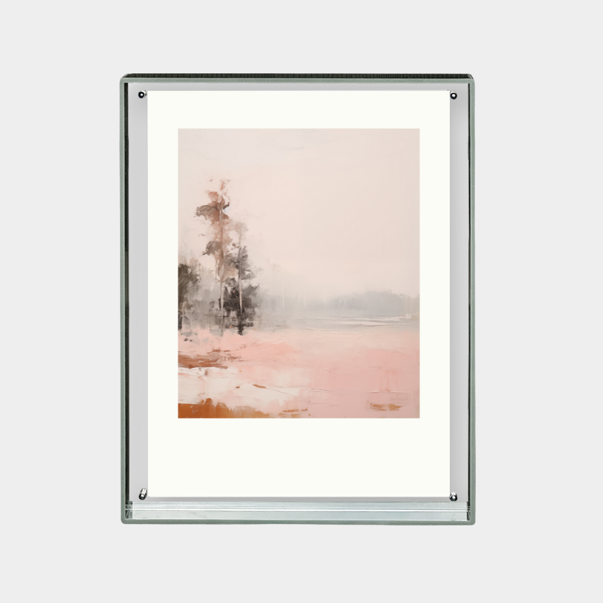 Moments in Time Print digital downloadable high-resolution abstract landscape art in soft pastel tones framed for wall decor